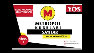 YÖS  Sayılar  Taban Aritmetiği 3  Video 4 [upl. by Yennor]