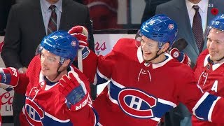 Canadiens score twice in two seconds to set NHL record [upl. by Zebapda]