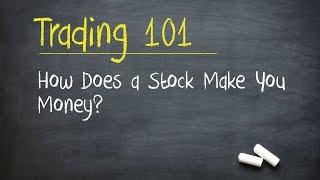 Trading 101 How Does a Stock Make You Money [upl. by Sasnett]