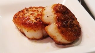 How to Sear Scallops  NoRecipeRequiredcom [upl. by Reemas]