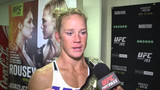 UFC 193 Holly Holm Backstage Interview [upl. by Yarvis]