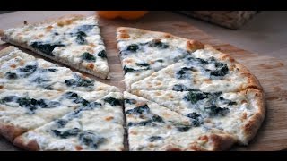 How to Make a Traditional White Spinach Pizza [upl. by Ecadnarb]