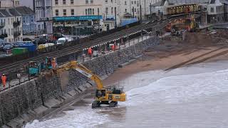 Dawlish Sea Wall Upgrade Network Rail UHD 4K [upl. by Flossie]