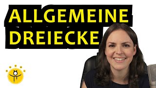 Allgemeines DREIECK berechnen – TRIGONOMETRIE Sinussatz Kosinussatz [upl. by Samuela825]