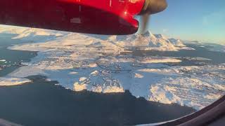 Landing at Nuuk Airport  16022021 [upl. by Notnats197]