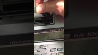 How to change a CASIO HR100TM ink ribbon [upl. by Gertrud]