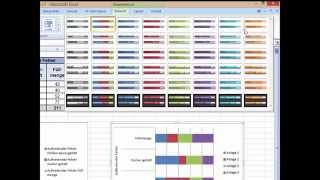 Kontingenztabelle und Streifendiagramm mit Microsoft Excel 2007 [upl. by Etnemelc]