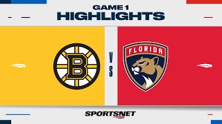 NHL Game 1 Highlights  Bruins vs Panthers  May 6 2024 [upl. by Yrrol]