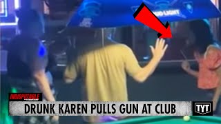 WATCH Boozy Karen Pulls Gun At Club [upl. by Alithia]