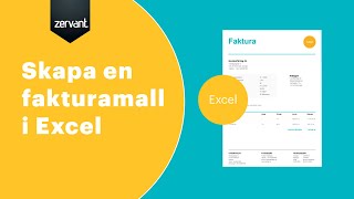 Fakturamall  Skapa en faktura i Excel [upl. by Eitnom]