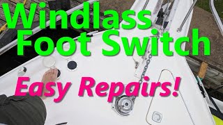 Repairing Anchor Windlass Foot Switch  Sea Ray Sundancer [upl. by Alix923]