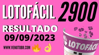 🍀 Resultado Lotofácil 2900 [upl. by Woodford]