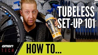 Mountain Bike Tubeless Tyre Set Up 101  GMBN How To [upl. by Cormac387]