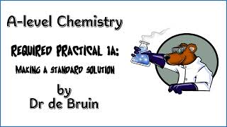 AQA A level Chemistry Required Practical 1a  Making a Volumetric  Standard Solution [upl. by Euqinamod]