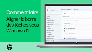 Comment aligner la barre des tâches sous Windows 11  HP Support [upl. by Talie]