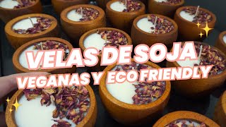 VELAS de SOJA 🔥 ¿CÓMO SE HACEN Paso a paso 👉 Cera de soya y Aceites esenciales DIY [upl. by Hairahcez]