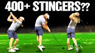 LIT RANGE Session Of A World Long Drive CHAMPION STINGERS and 400 YARD DRIVES [upl. by Alrac]