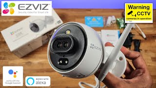 EZVIZ C3X Outdoor WiFi Camera Works with Google Home  Amazon Alexa  BEST COLOUR NIGHT VISION  AI [upl. by Mloc]