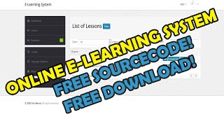 Online ELearning System using PHPMySQLi  Free Source Code Download [upl. by Kamerman308]