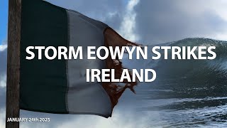 STORM EOWYN STRIKES IRELAND  100 MPH WINDS  BUNDORAN Co Donegal West Coast of Ireland [upl. by Kraul876]