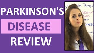 Parkinsons Disease Symptoms Treatment Nursing Care Pathophysiology NCLEX Review [upl. by Nawak]