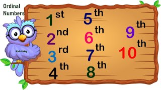 Ordinal Numbers  Mathematics  Learn Ordinal Numbers First to Tenth  Kids Entry [upl. by Alyled]