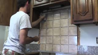 How To Install Granite Countertops On A Budget  Part 6  Backsplash [upl. by Githens84]