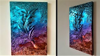 How to Make Embossed Painting  Metal Art [upl. by Idonah956]