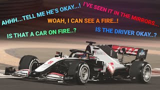 Drivers’ Radio Reaction to Grosjeans Crash  F1 2020 Bahrain Grand Prix [upl. by Baron]