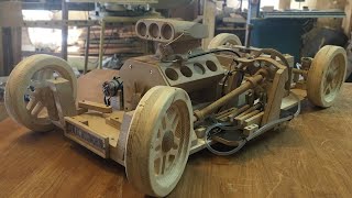 Realistic Working Wooden Car Model [upl. by Nahbois]