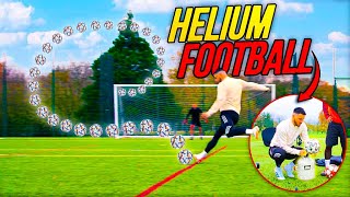 INSANE HELIUM FOOTBALL CHALLENGE ⚽️💨🎈 FOOTBALL EXPERIMENT [upl. by Bunting]