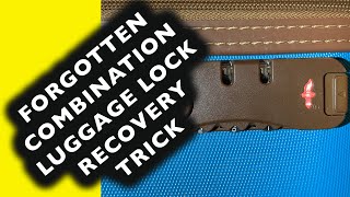 How to Unlock Forgotten TSA Combo Dial Lock EASY [upl. by Ursulette]