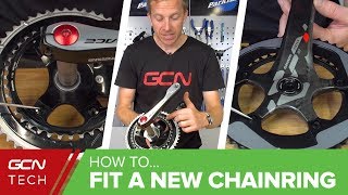 How To Fit New Chainrings On Your Road Bike [upl. by Ahsimrac839]