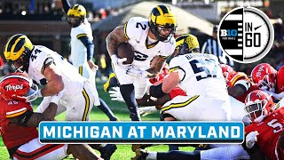 Michigan at Maryland  Nov 19 2023  B1G Football in 60 [upl. by Kcirdorb759]