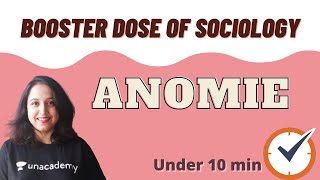 Anomie  Emile Durkheim  Robert Merton  Booster dose of Sociology  Under 10 min [upl. by Sass]