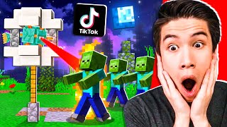 10 Viral TIK TOK MINECRAFT HACKS That ACTUALLY WORK [upl. by Yssenhguahs50]