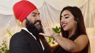 Jagmeet Singh proposes to designer Gurkiran Kaur [upl. by Ferdinande]