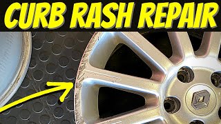 How To Repair Curb Rash on Alloy Wheels at HOME [upl. by Rolan818]