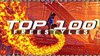 ROCKET LEAGUE TOP 100 FREESTYLES [upl. by Oneg467]