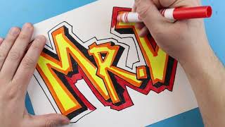 GRAFFITI NAME ART LESSON [upl. by Nylirem]