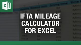 IFTA Mileage Calculator in Excel [upl. by Maleen]