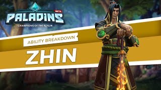 Paladins  Zhin  Ability Breakdown [upl. by Ldnek]