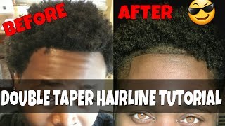 HOW TO Faded Double HAIRLINE Tutorial🔥 [upl. by Okika]