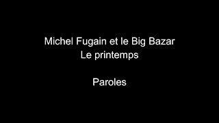 Michel Fugain et le Big BazarLe printempsparoles [upl. by Hatokad]