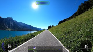 30 minute Fat Burning Indoor Cycling Workout Alps South Tyrol Lake Tour Garmin 4K Video [upl. by Button]