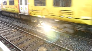 Merseyrail 507 009 making arcs at Birkdale station [upl. by Ileane]