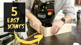 5 Woodworking Joints For Beginners [upl. by Enaujed]