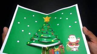 DIY  Tarjeta Navideña POP UP Muy Fácil  Arbolito Navideño [upl. by Eliga408]