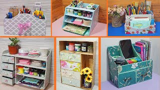 6 SIMPLE DIY ORGANIZERS FOR STORAGE FROM CARDBOARD BOXES HANDMADE CRAFT FROM CARDBOARD BOXES [upl. by Suirrad323]