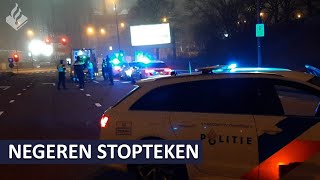 Politie achtervolging  bestuurder negeert stopteken  Dienst INFRA NoordWest [upl. by Enelad]